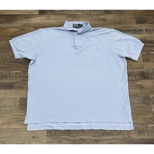 Polo‎ Ralph Lauren Mens Polo Shirt XL Light Blue READ Preppy Academia